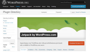 Snip of Jetpack Plugin Site